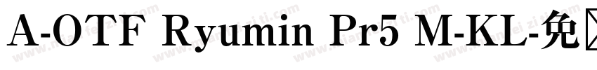 A-OTF Ryumin Pr5 M-KL字体转换